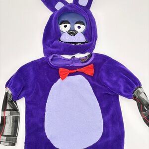 Purple Bunny Kids Halloween Costume with Red Bow
